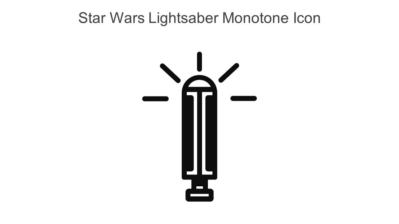 Star Wars Lightsaber Monotone Icon In Powerpoint Pptx Png And Editable Eps Format