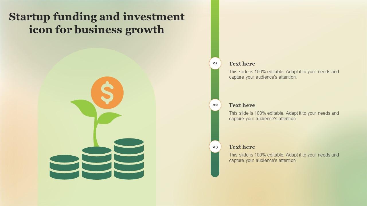 Startup Funding And Investment Icon For Business Growth Slide01