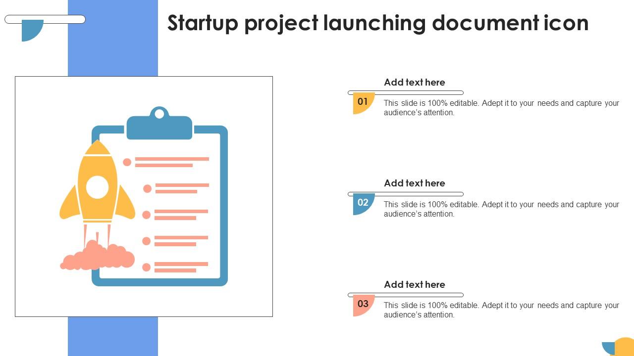 Startup Project Launching Document Icon