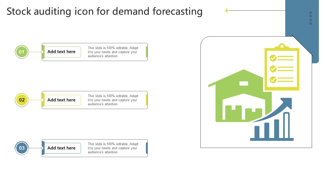Stock Auditing Icon For Demand Forecasting