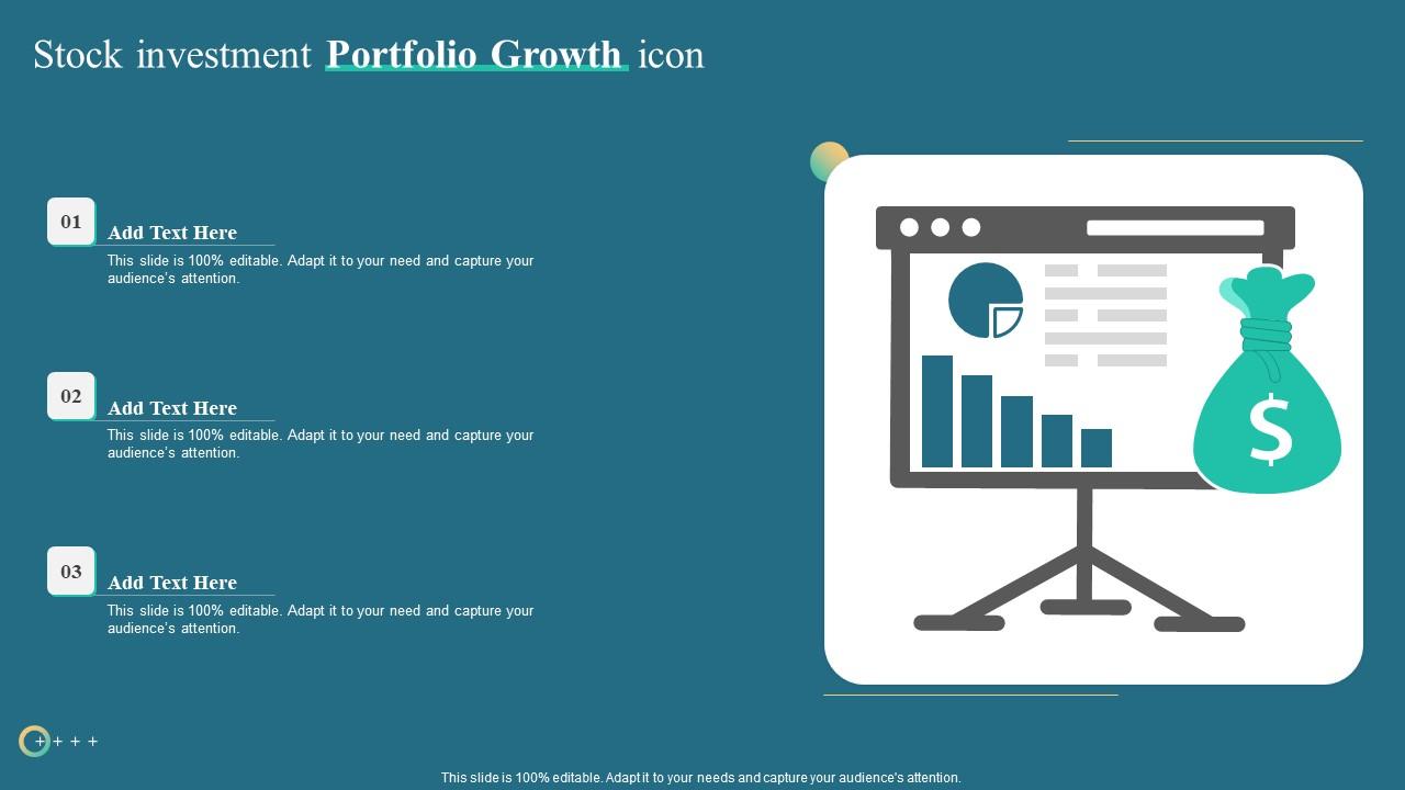 Stock Investment Portfolio Growth Icon Slide01