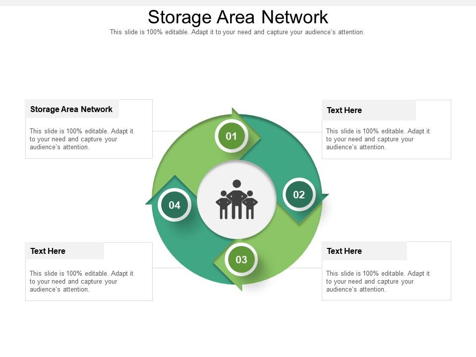 Storage area network ppt powerpoint presentation pictures icons cpb Slide01