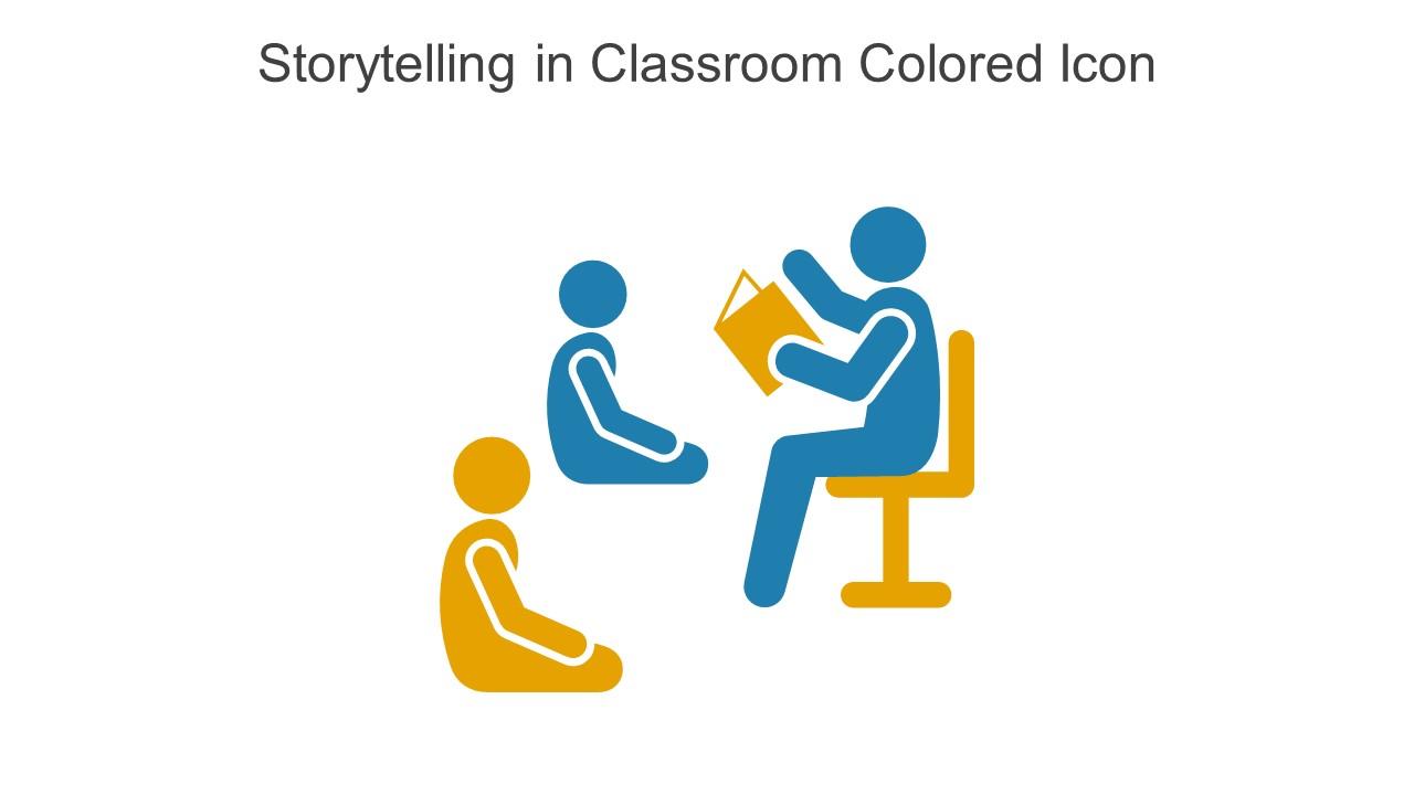 Storytelling In Classroom Colored Icon In Powerpoint Pptx Png And Editable Eps Format Slide01