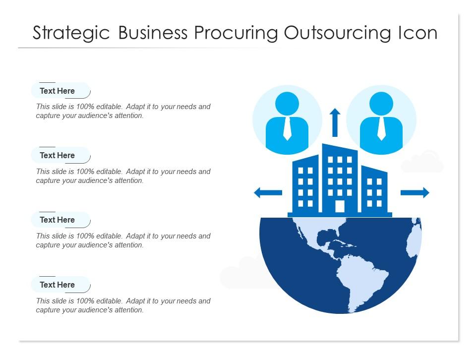 Strategic business procuring outsourcing icon Slide01
