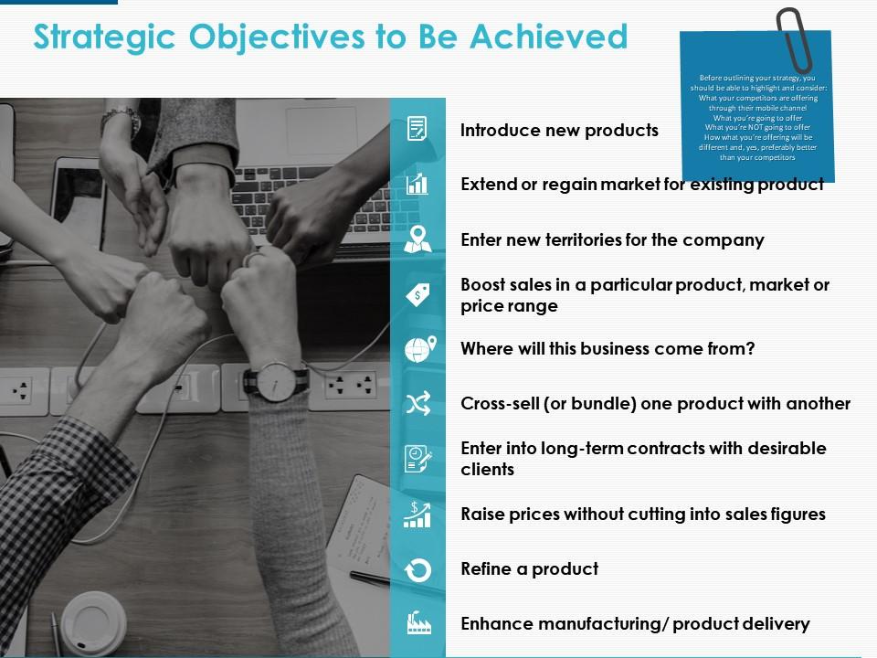 Strategic objectives to be achieved ppt powerpoint presentation icon display Slide01