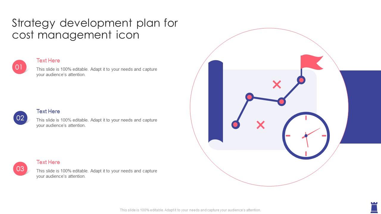 Strategy Development Plan For Cost Management Icon Slide01