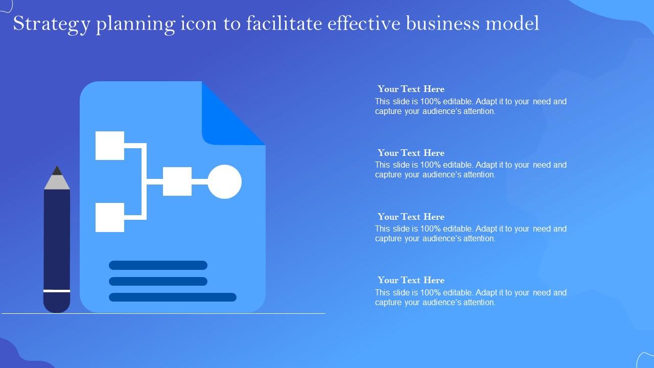 Strategy Planning Icon To Facilitate Effective Business Model