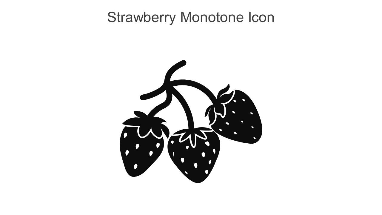 Strawberry Monotone Icon In Powerpoint Pptx Png And Editable Eps Format Slide01
