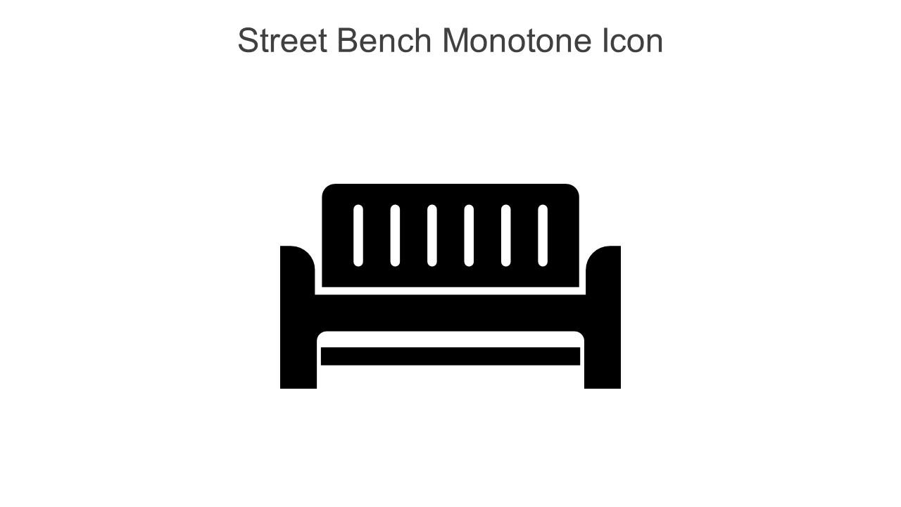 Street Bench Monotone Icon In Powerpoint Pptx Png And Editable Eps Format