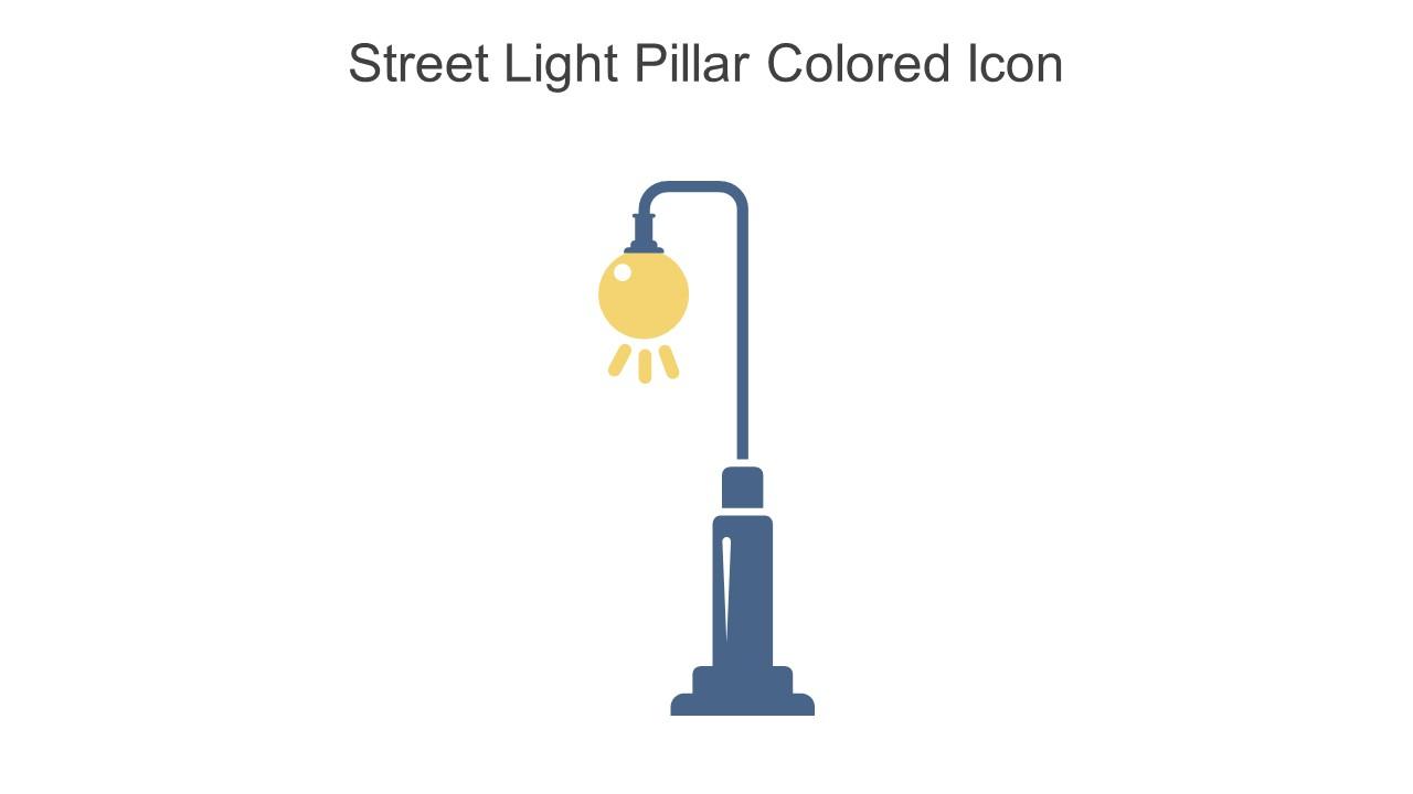 Street Light Pillar Colored Icon In Powerpoint Pptx Png And Editable Eps Format