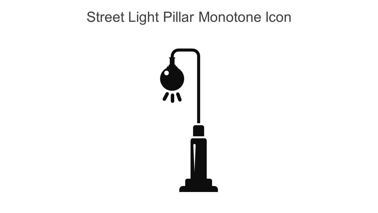 Street Light Pillar Monotone Icon In Powerpoint Pptx Png And Editable Eps Format