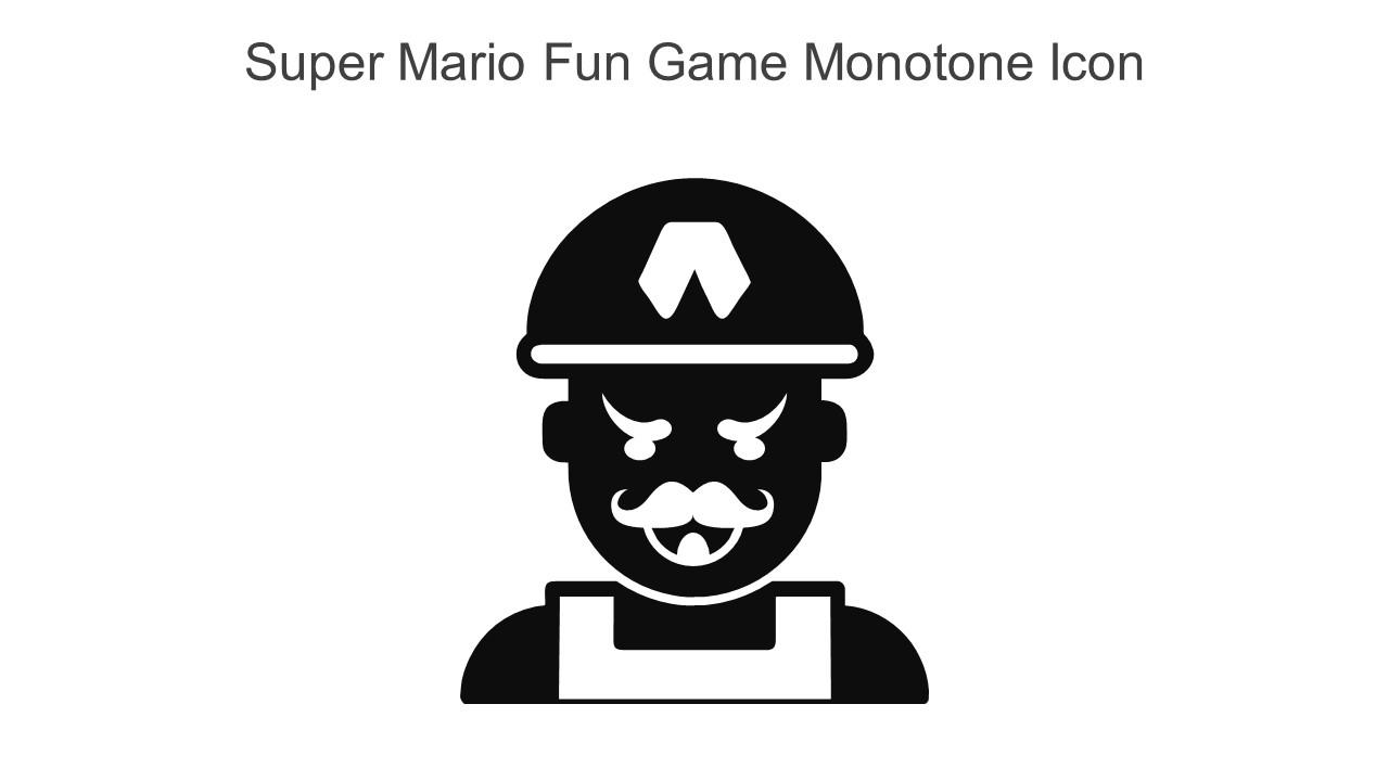 Super Mario Fun Game Monotone Icon In Powerpoint Pptx Png And Editable Eps Format