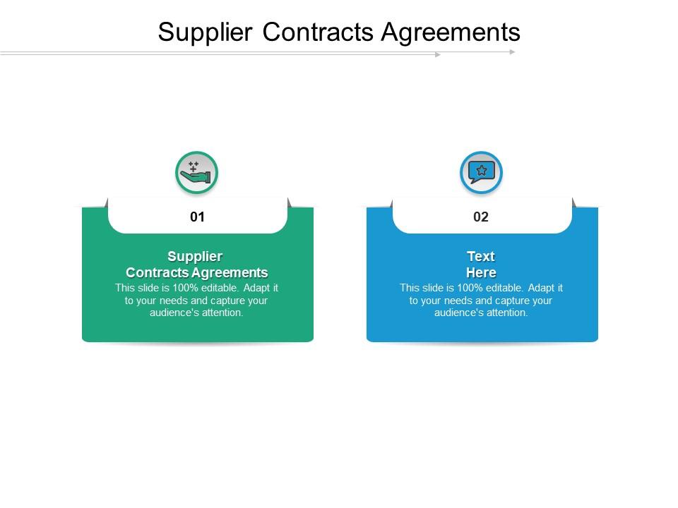 Supplier contracts agreements ppt powerpoint presentation icon graphics download cpb Slide01