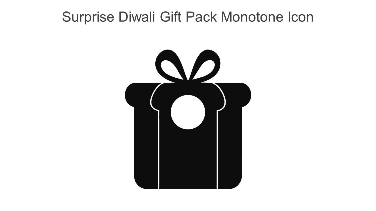 Surprise Diwali Gift Pack Monotone Icon In Powerpoint Pptx Png And Editable Eps Format