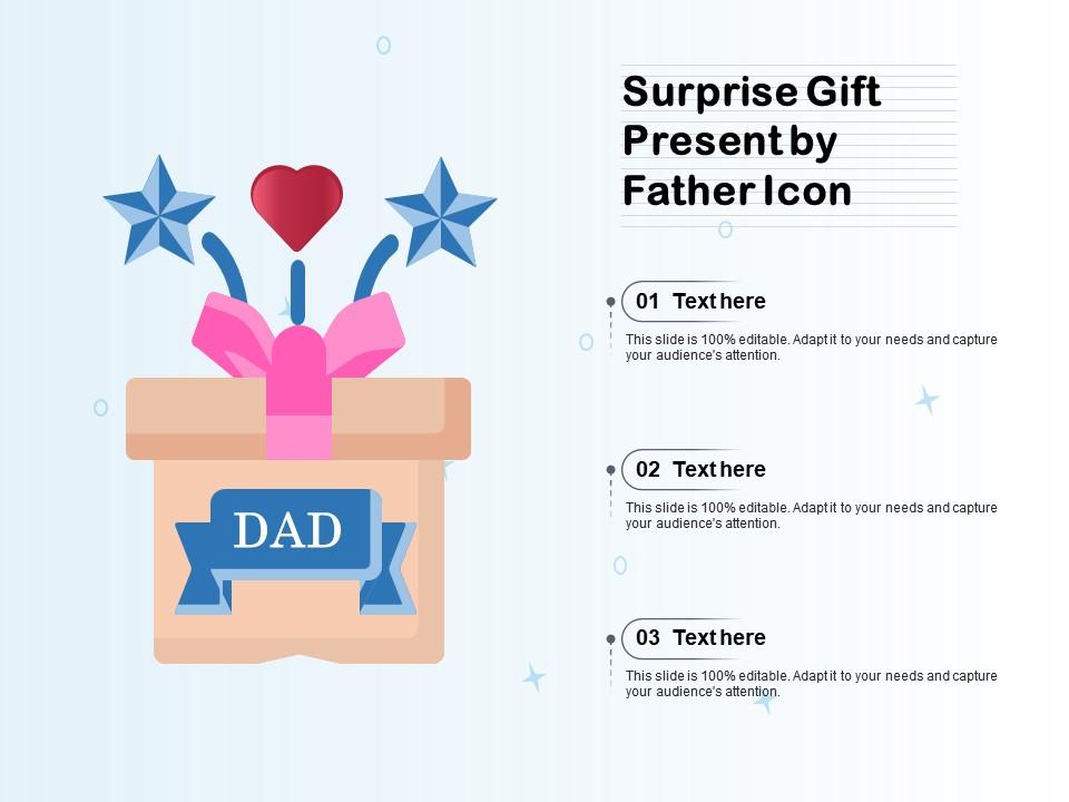 Surprise gift present by father icon Slide01