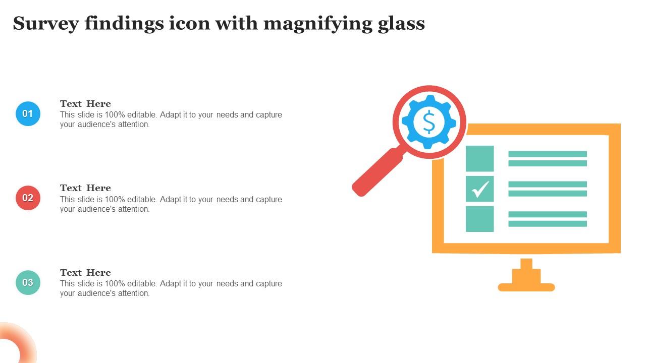 Survey Findings Icon With Magnifying Glass Slide01