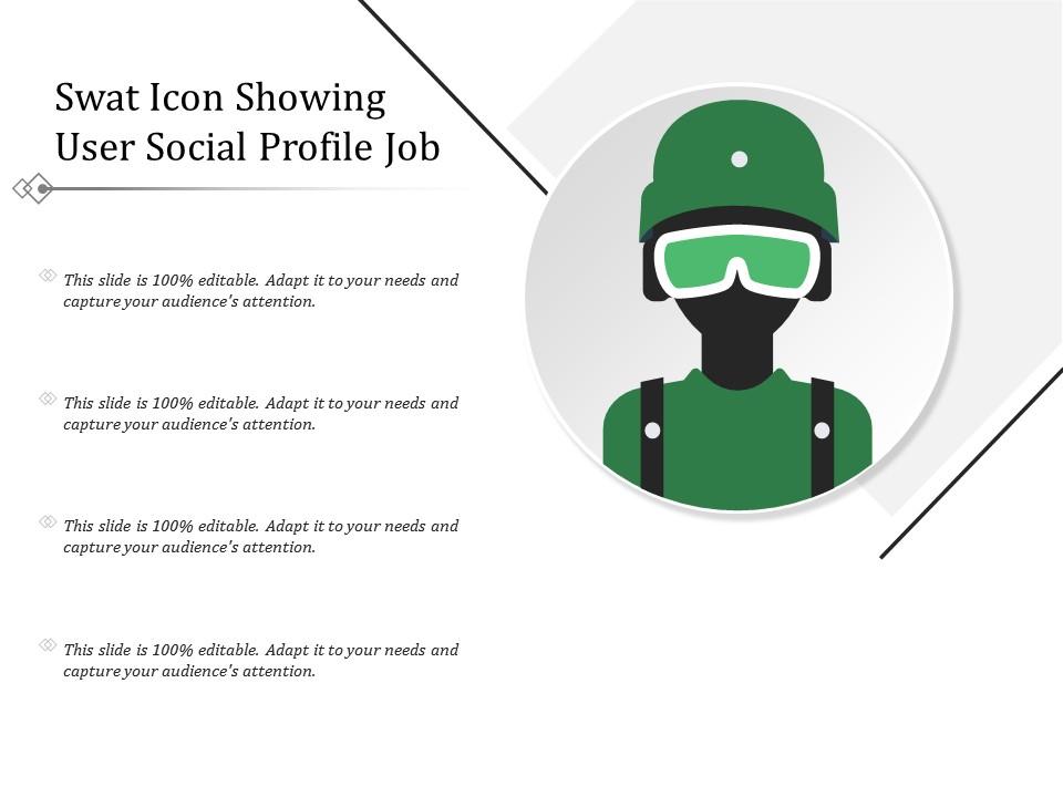 Swat icon showing user social profile job Slide01