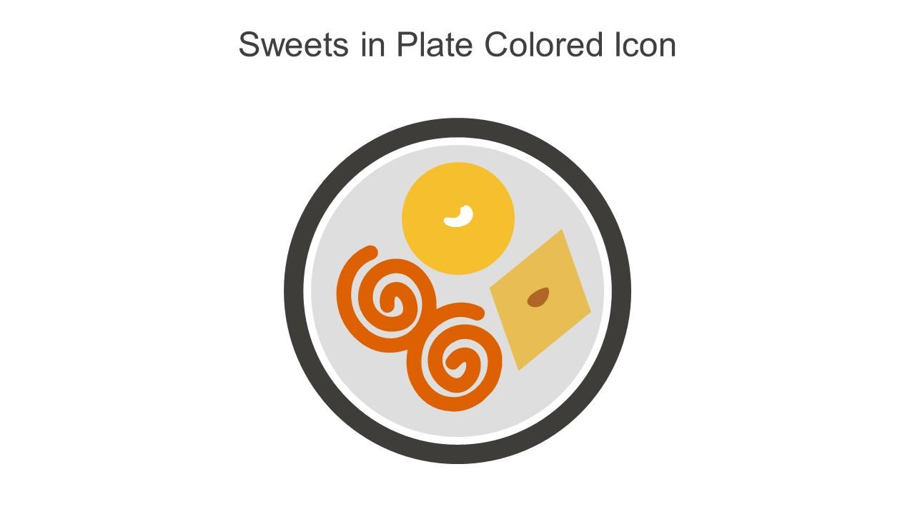 Sweets In Plate Colored Icon In Powerpoint Pptx Png And Editable Eps Format Slide01