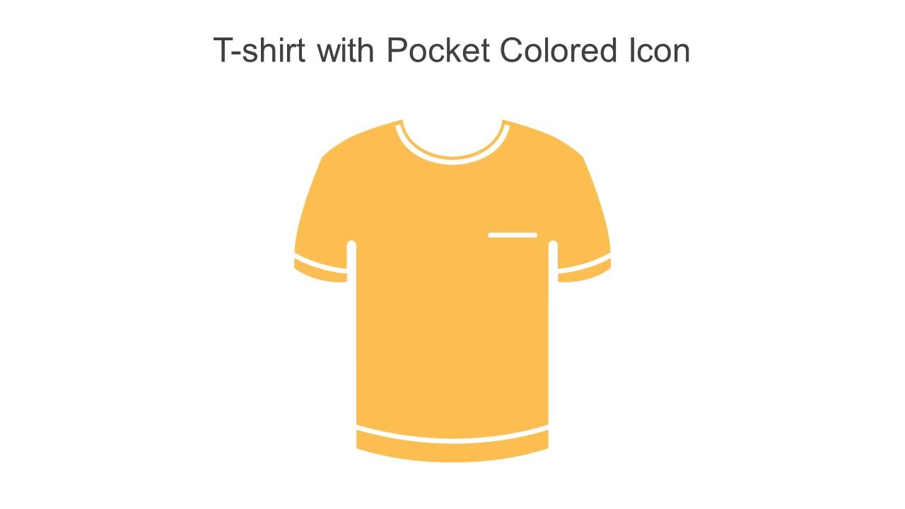 T Shirt With Pocket Colored Icon In Powerpoint Pptx Png And Editable Eps Format Slide01
