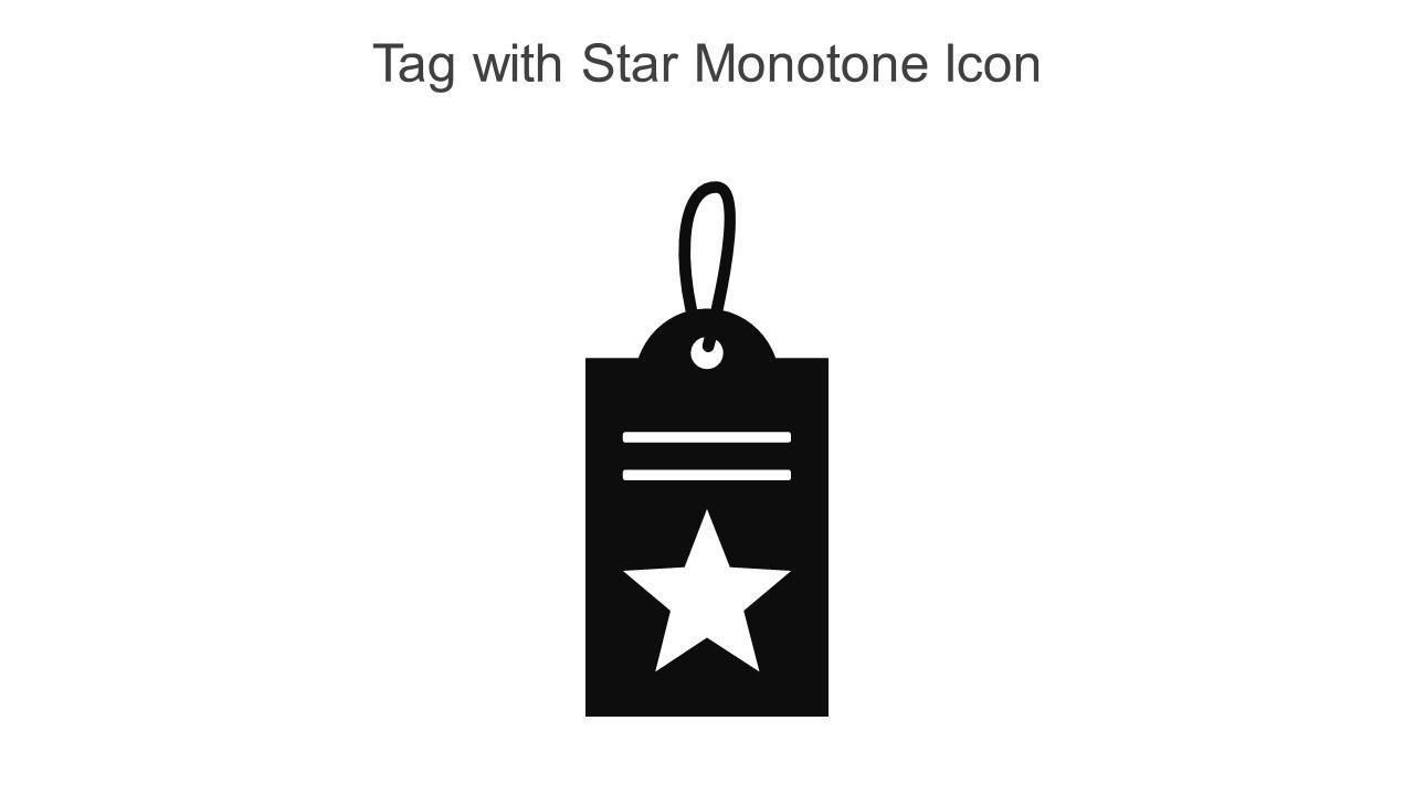 Tag With Star Monotone Icon In Powerpoint Pptx Png And Editable Eps Format