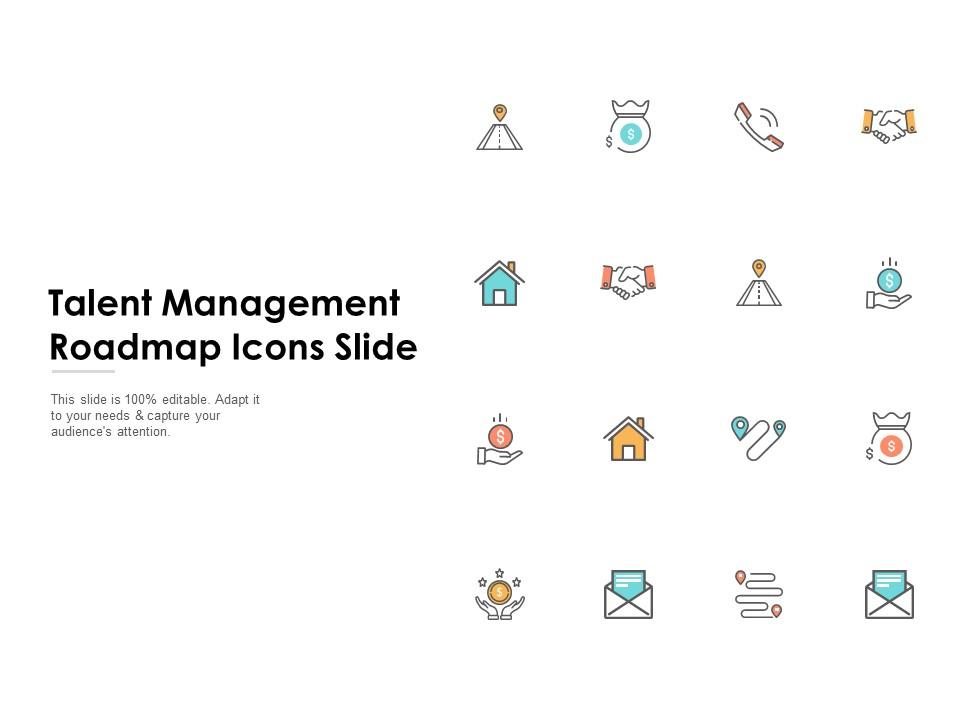 Talent management roadmap icons slide ppt powerpoint presentation icon graphics pictures Slide01