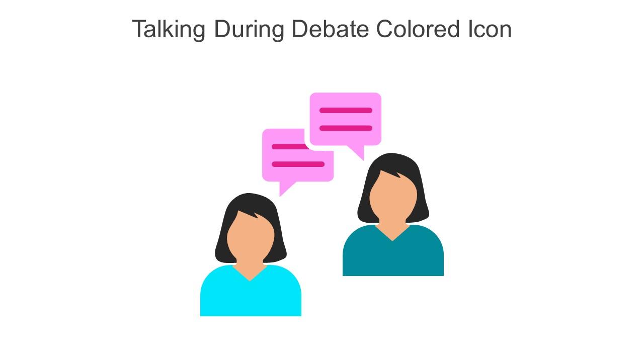Talking During Debate Colored Icon In Powerpoint Pptx Png And Editable Eps Format Slide01
