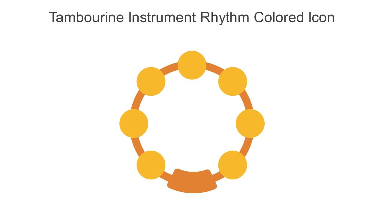 Tambourine Instrument Rhythm Colored Icon In Powerpoint Pptx Png And Editable Eps Format