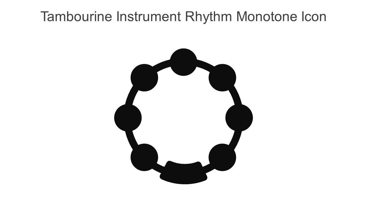 Tambourine Instrument Rhythm Monotone Icon In Powerpoint Pptx Png And Editable Eps Format