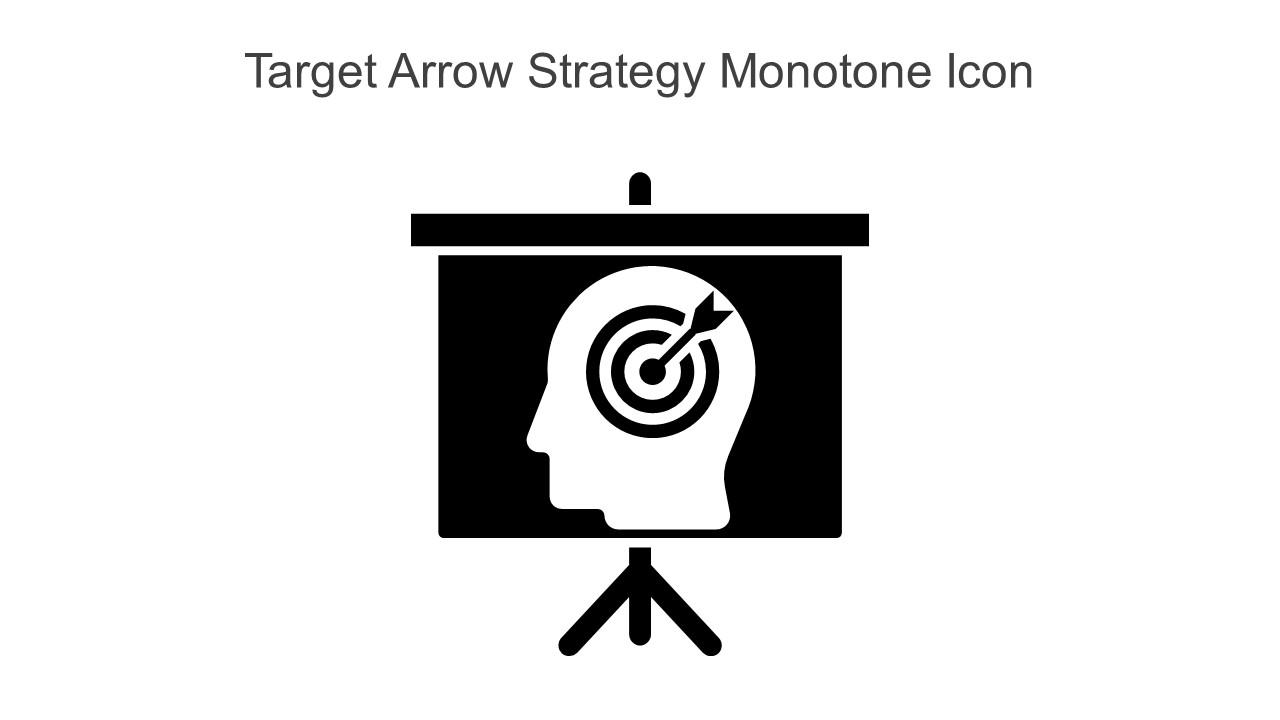 Target Arrow Strategy Monotone Icon In Powerpoint Pptx Png And Editable Eps Format Slide01