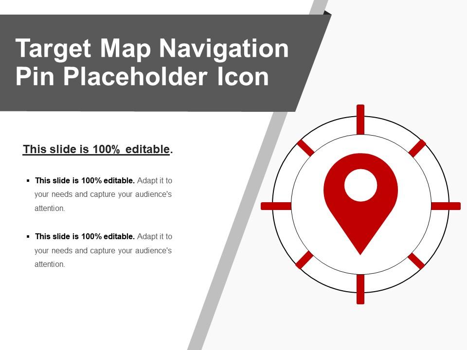 Target map navigation pin placeholder icon Slide01
