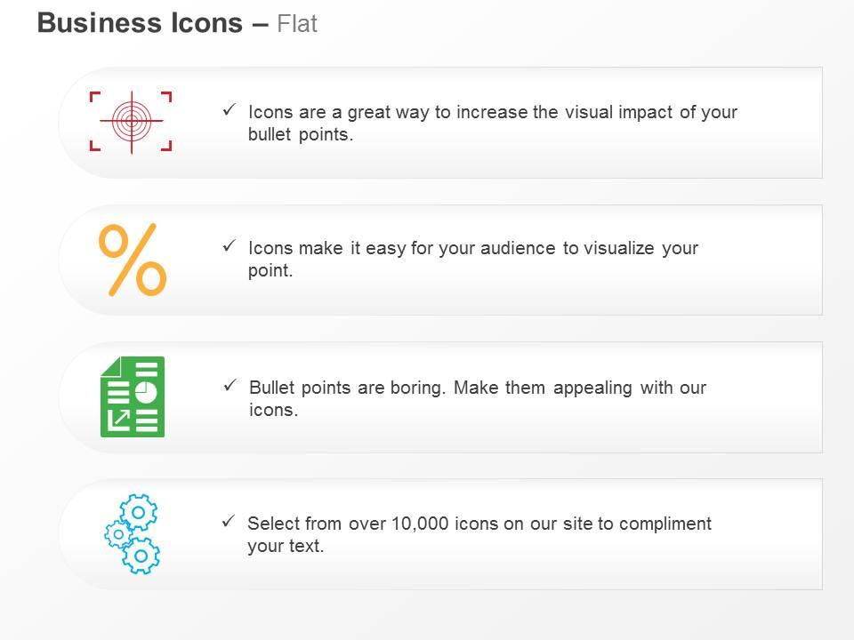 Target selection percentage analysis report gears ppt icons graphics Slide01