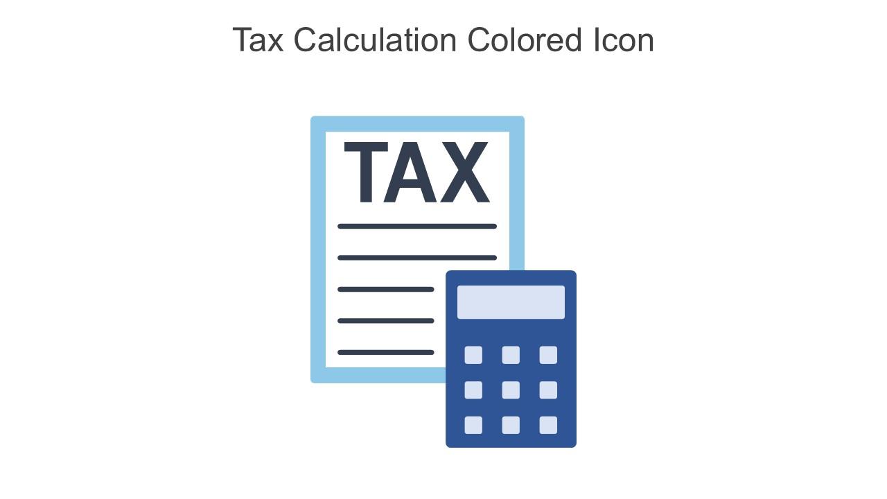 Tax Calculation Colored Icon In Powerpoint Pptx Png And Editable Eps Format