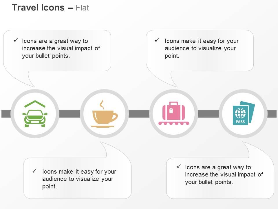 Taxi coffee bag passport ppt icons graphics Slide01