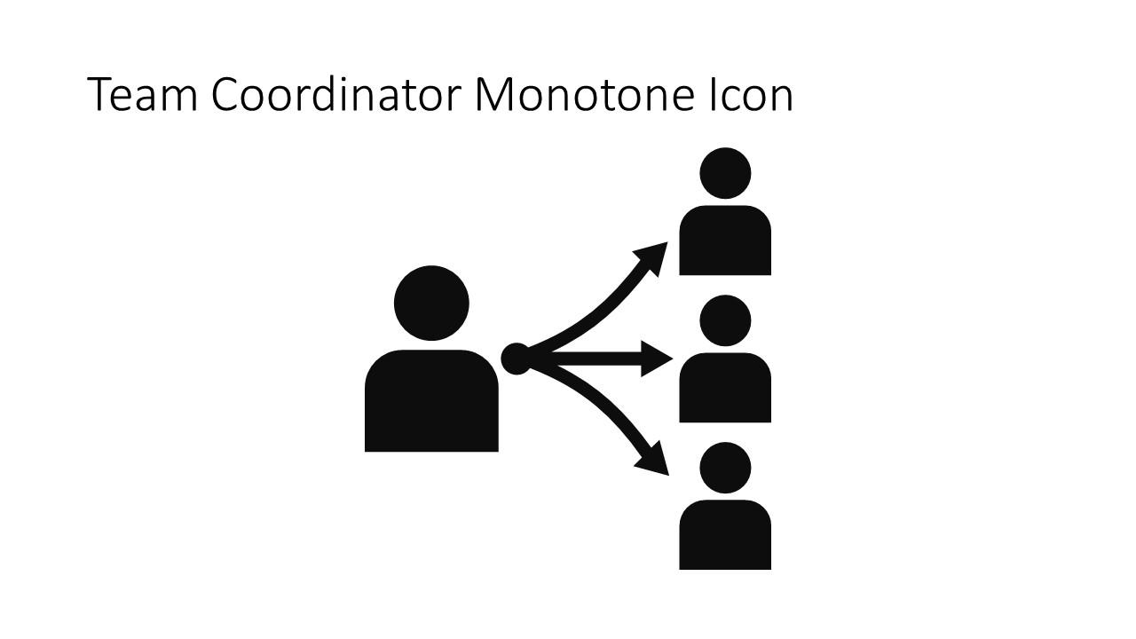 Team Coordinator Monotone Icon In Powerpoint Pptx Png And Editable Eps Format Slide01