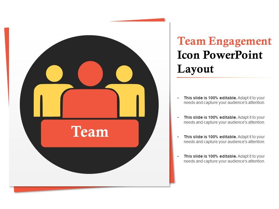 Team engagement icon powerpoint layout Slide01