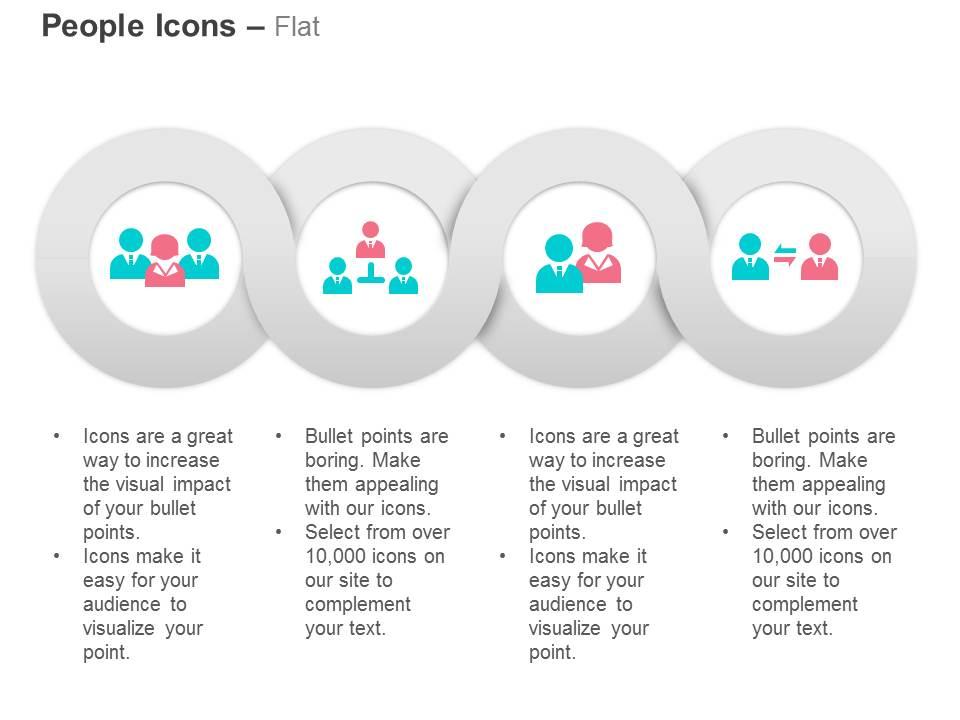 Team leader organizational chart male female team members ppt icons graphics Slide01