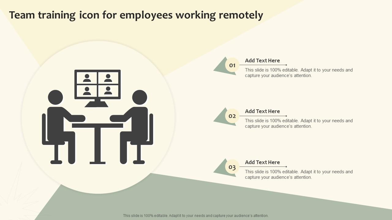 Team Training Icon For Employees Working Remotely