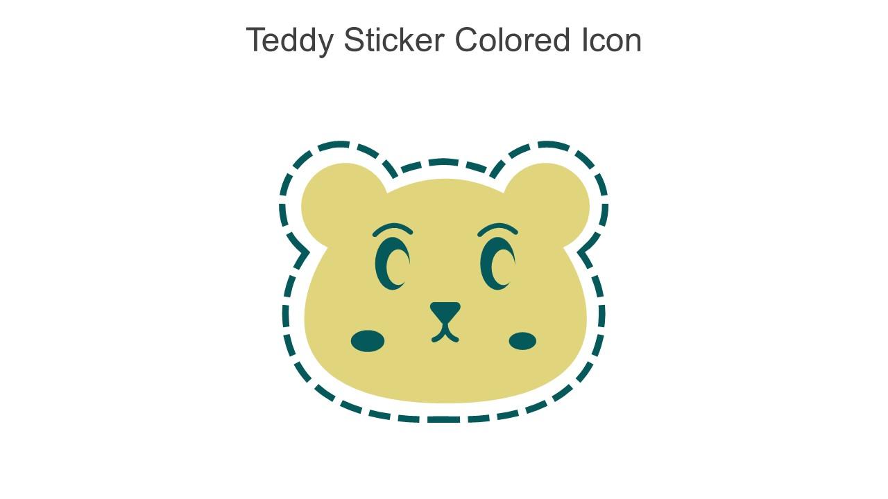 Teddy Sticker Colored Icon In Powerpoint Pptx Png And Editable Eps Format