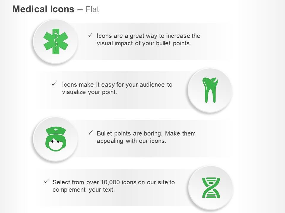 Teeth health nurse dna ppt icons graphics Slide01