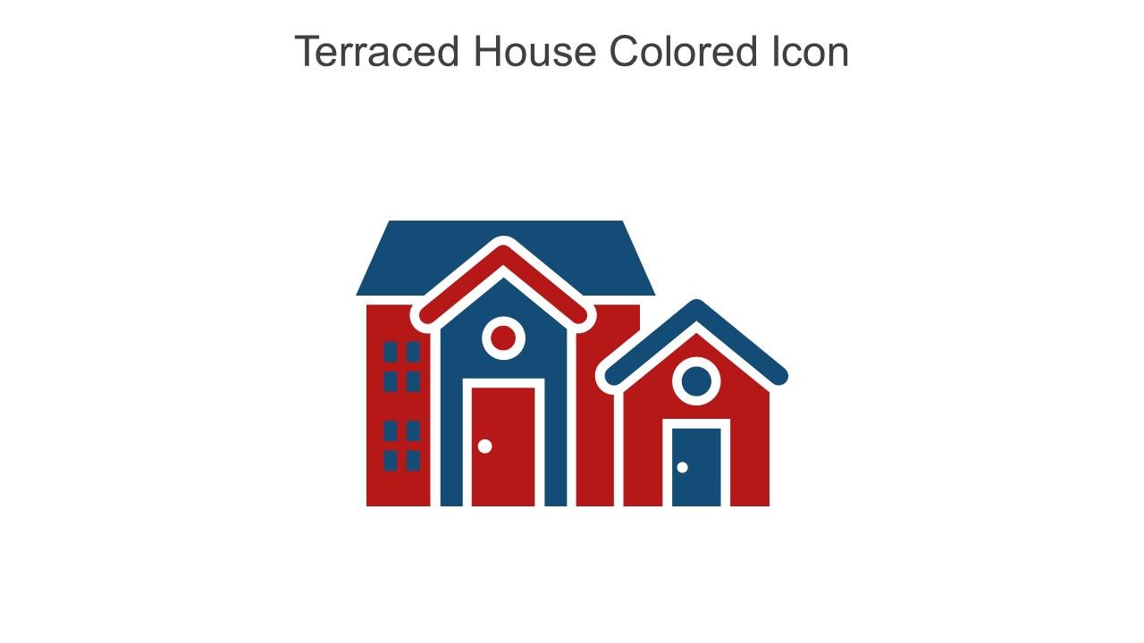 Terraced House Colored Icon In Powerpoint Pptx Png And Editable Eps Format