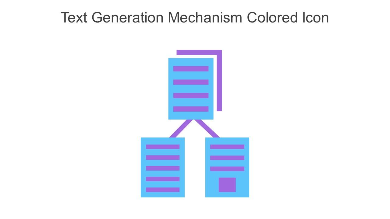 Text Generation Mechanism Colored Icon In Powerpoint Pptx Png And Editable Eps Format