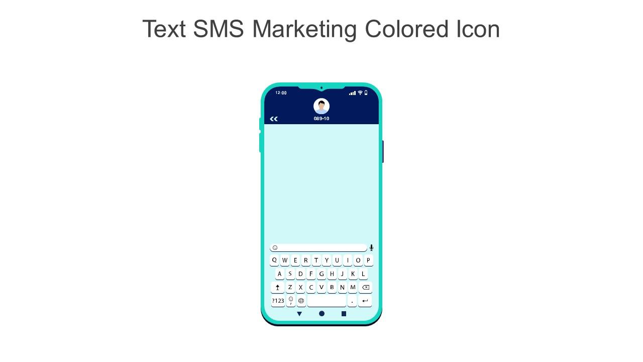 Text SMS Marketing Colored Icon In Powerpoint Pptx Png And Editable Eps Format