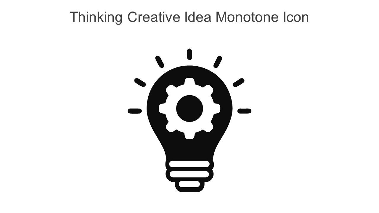 Thinking Creative Idea Monotone Icon In Powerpoint Pptx Png And Editable Eps Format