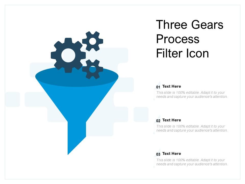 Three gears process filter icon Slide01