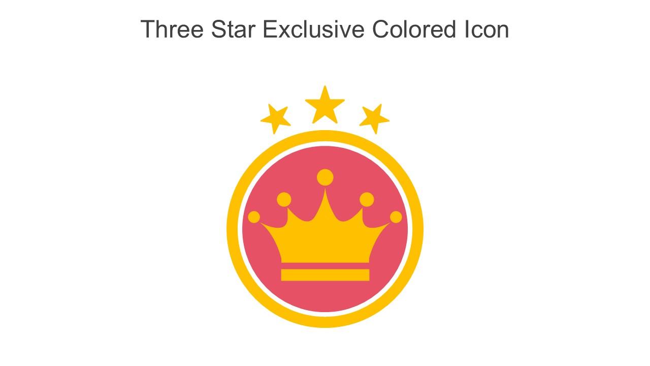 Three Star Exclusive Colored Icon In Powerpoint Pptx Png And Editable Eps Format