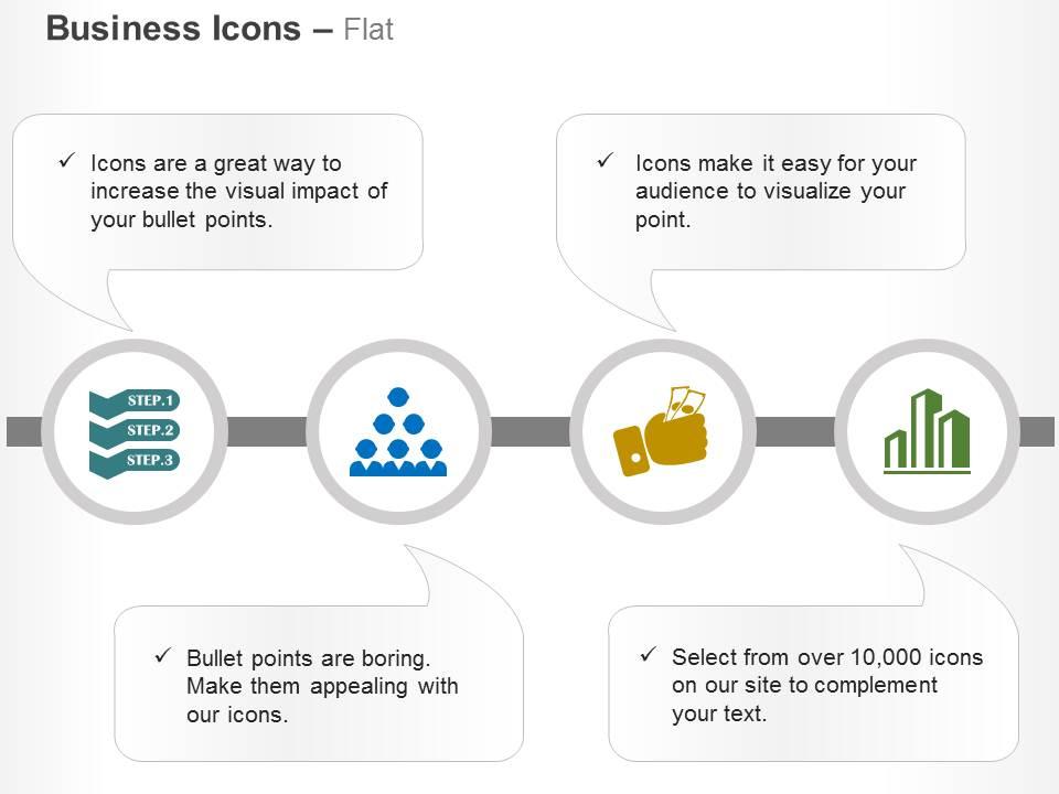 Three steps team financial analysis bar graph ppt icons graphics Slide01