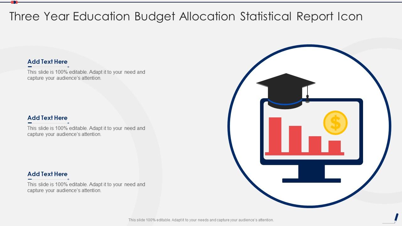 Three Year Education Budget Allocation Statistical Report Icon Slide01