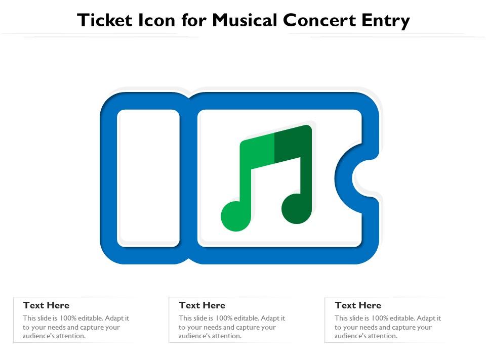 Ticket icon for musical concert entry Slide01