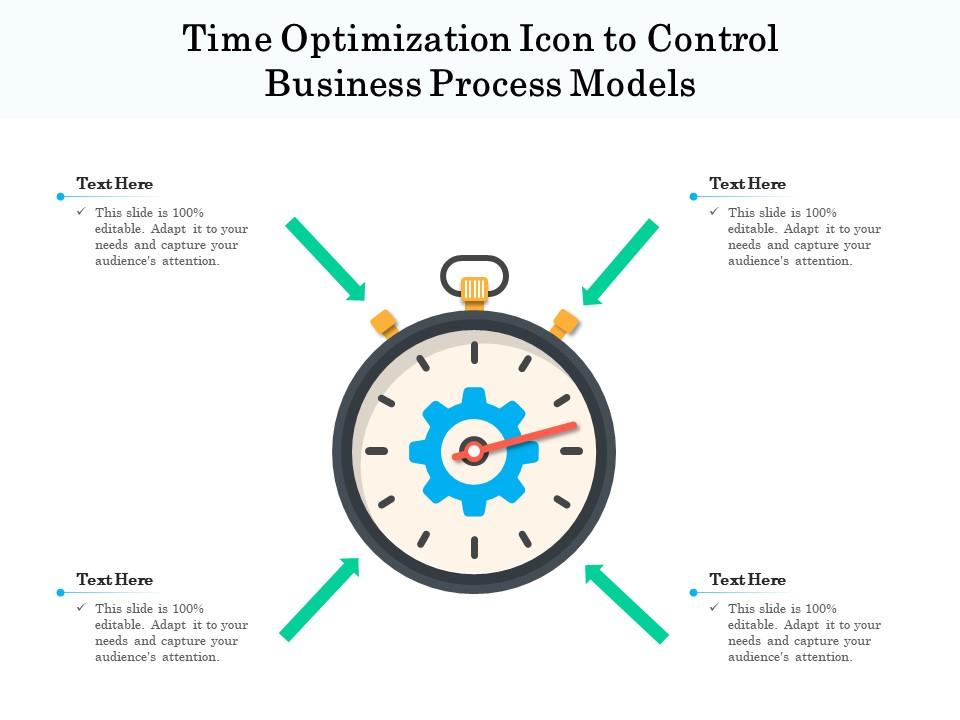 Time optimization icon to control business process models Slide01