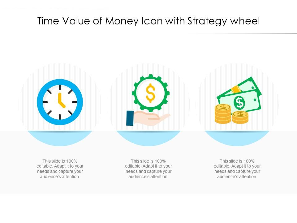 Time value of money icon with strategy wheel Slide01